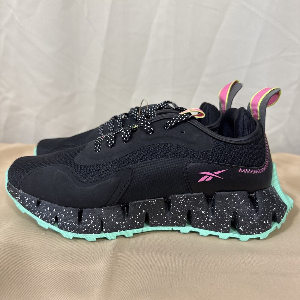 Reebok Zig Dynamica 2.0 Womens Size 8.5 Athletic Running Sneakers Black Ortho